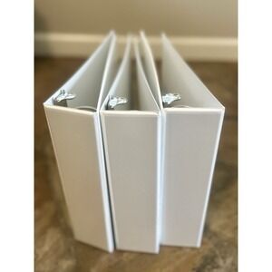 3 Inch White Office Max Binders Lot Of 3